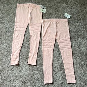 NWT Tucker & Tate moto legging girls size 8 light pink.